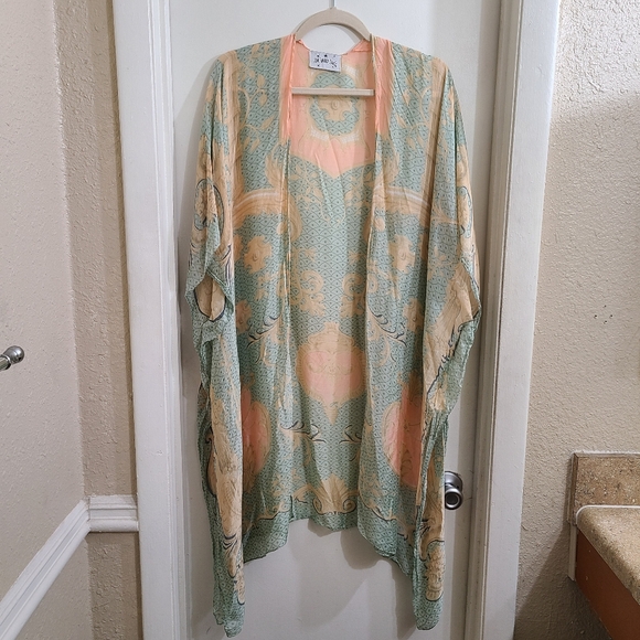 One Hundred Starts Floral Kimono Yukatas Duster One Size - Picture 7 of 7